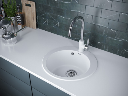 Кухонная мойка Paulmark GELEGEN 50 PM404800-WH 50х50 цвет белый